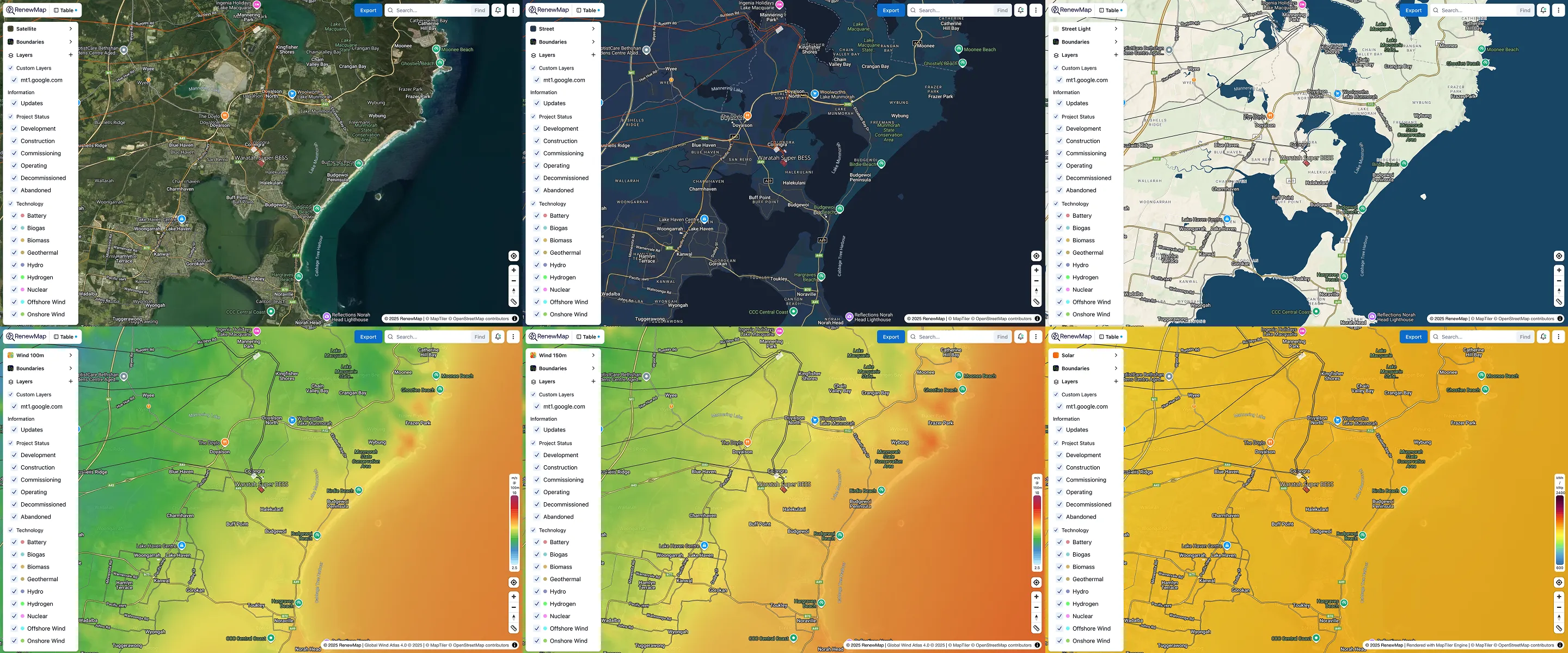 A comparison of base map visualizations